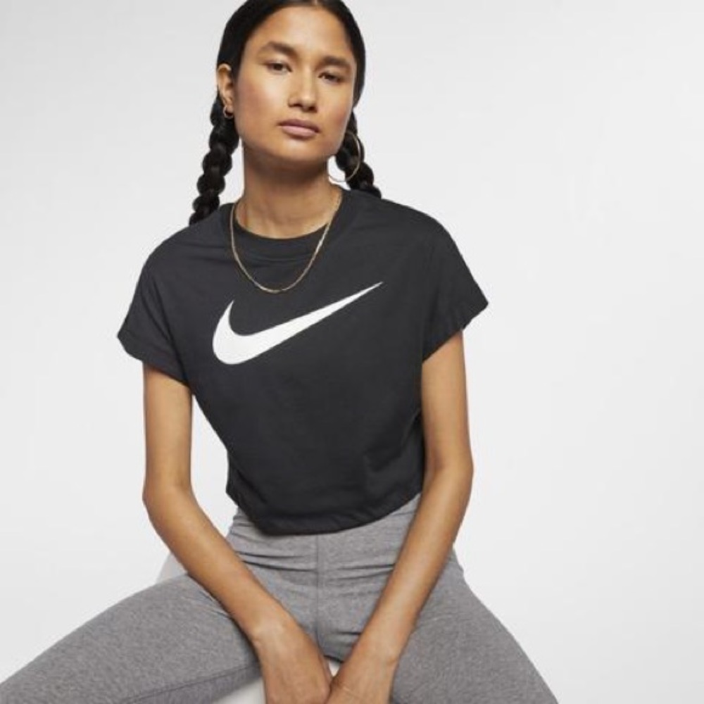 Nike black crop top